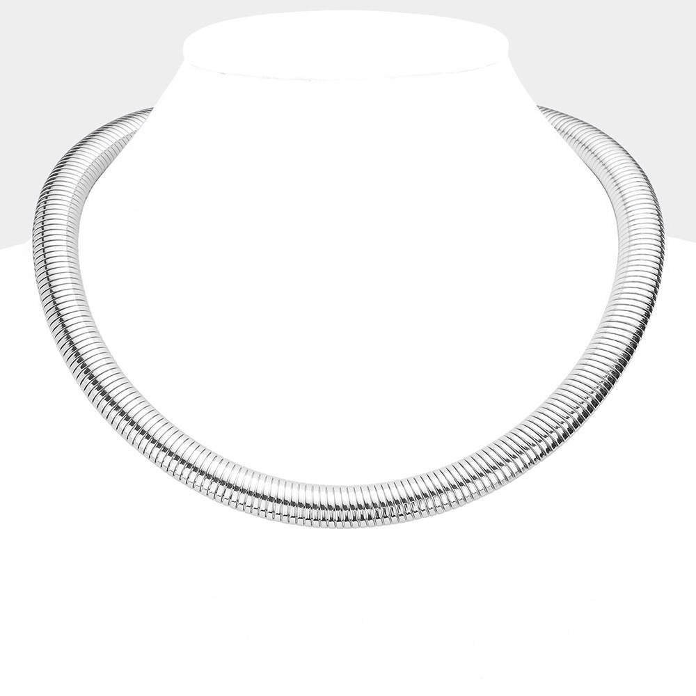 Silver Omega Necklace. 8mm